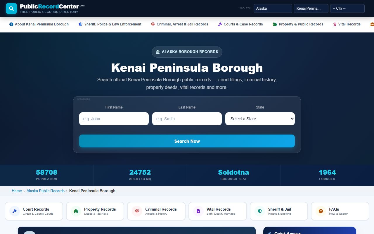 Kenai Peninsula Borough marriage certificate order Alaska vital records