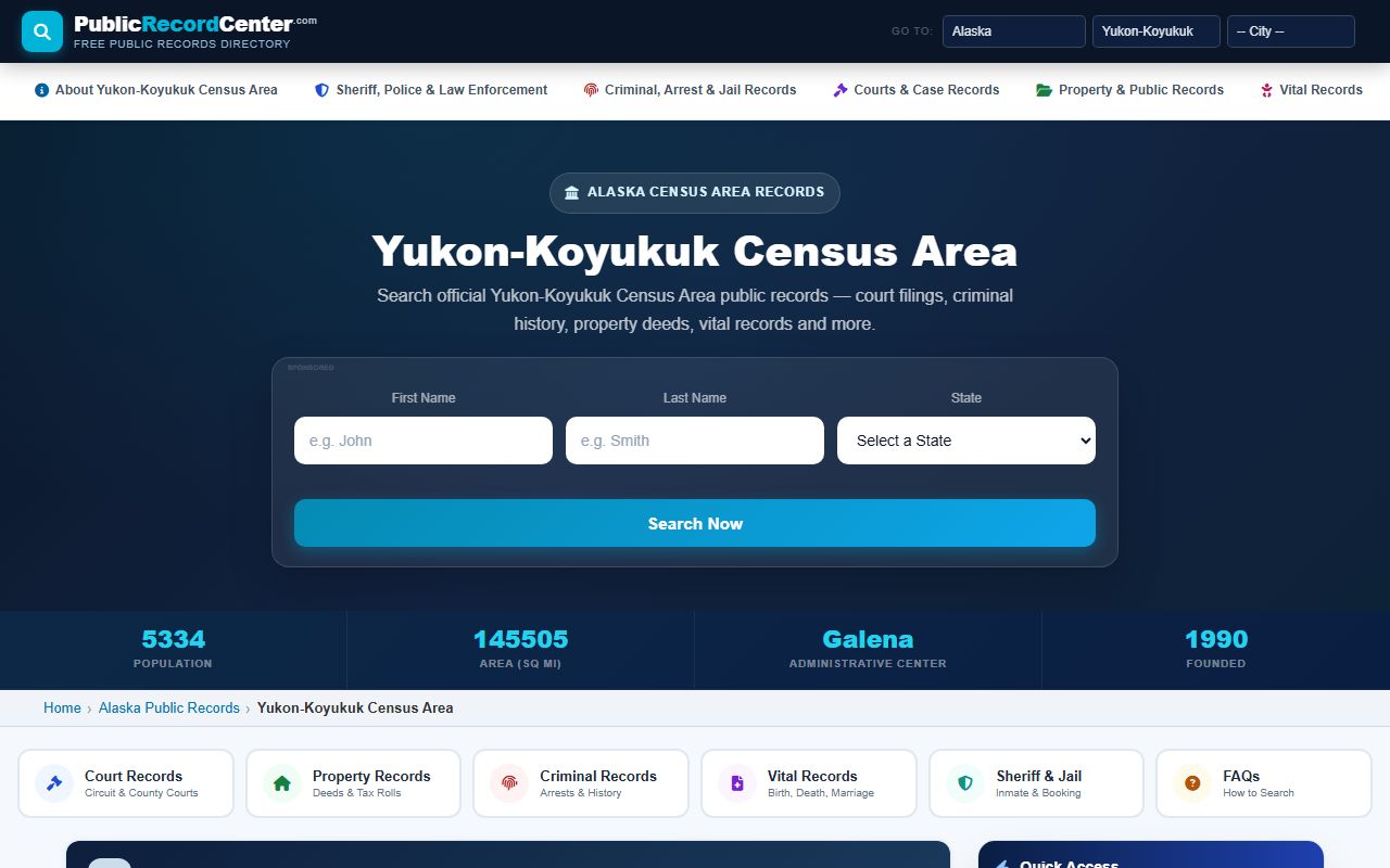 Yukon-Koyukuk Census Area marriage license records